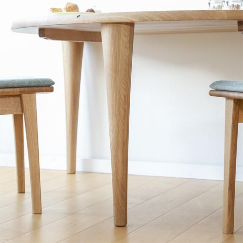 飛騨家具 HIDA 飛騨産業 Morinokotoba 森のことば 半円形テーブル 国産