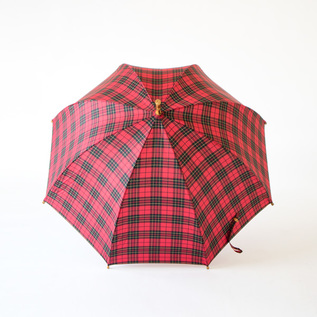 レディース長傘 チェック RED／wakao（ワカオ）｜愛着を持ってずっと