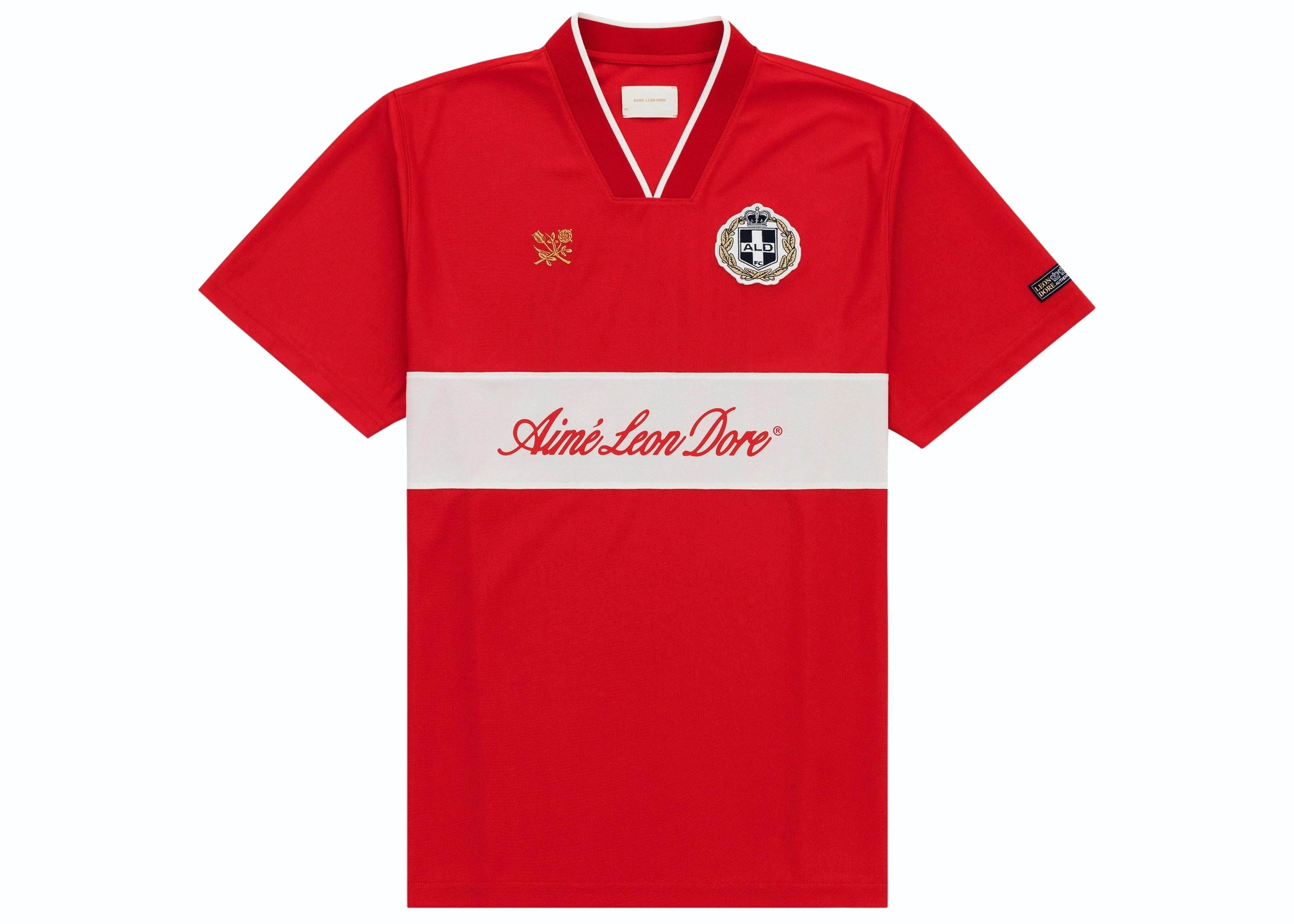 ช้อป Aime Leon Dore Team Soccer Jersey Redของแท้ที่ SASOM