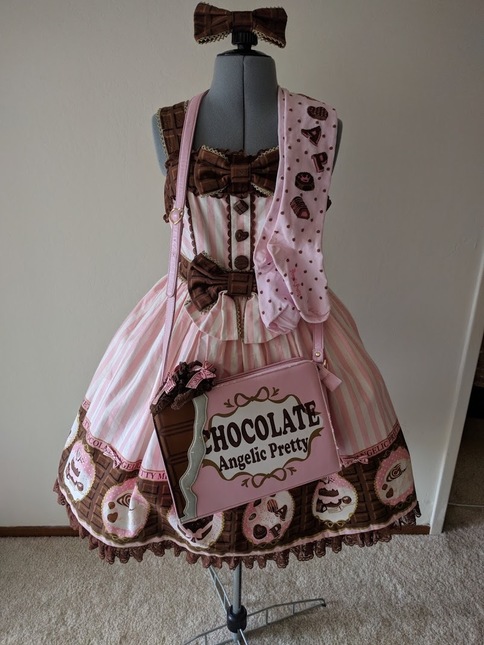 Angelic Pretty Melty Chocolate (full set) - Jumperskirt - Lace