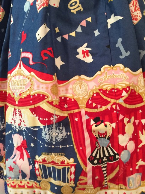 Angelic pretty star night theater bare set blue jsk headbow otk