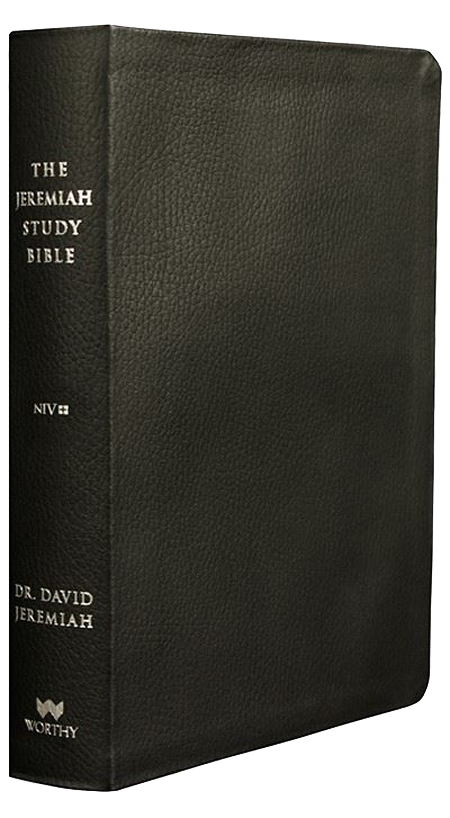 NIV Black Genuine Leather Jeremiah Study Bible - DavidJeremiah.org