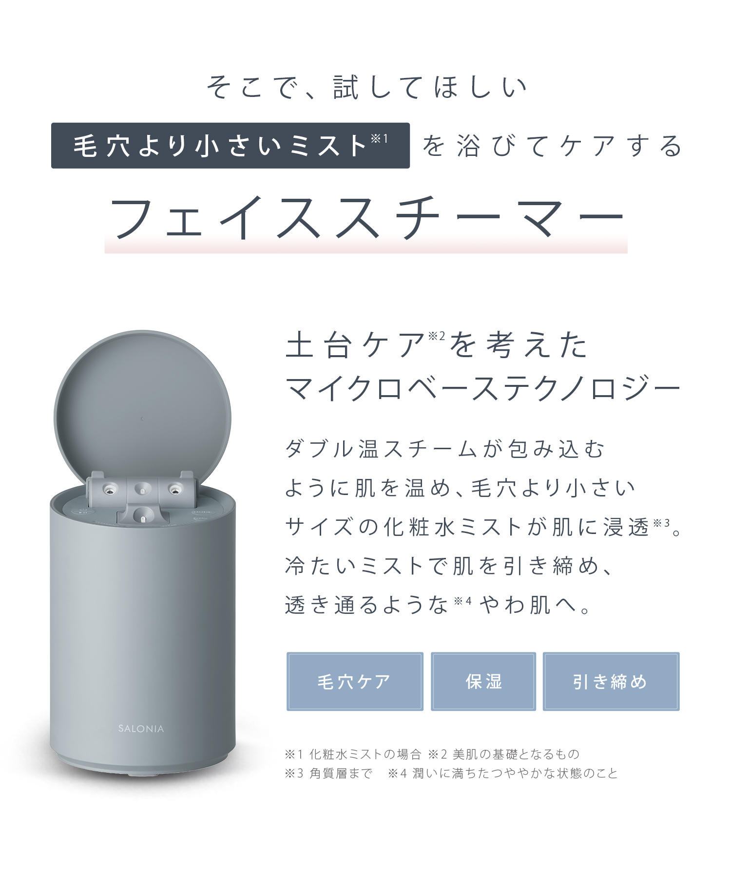 送料無料】 SALONIA(サロニア) ピュアブライトスチーマー ◇◇30日間