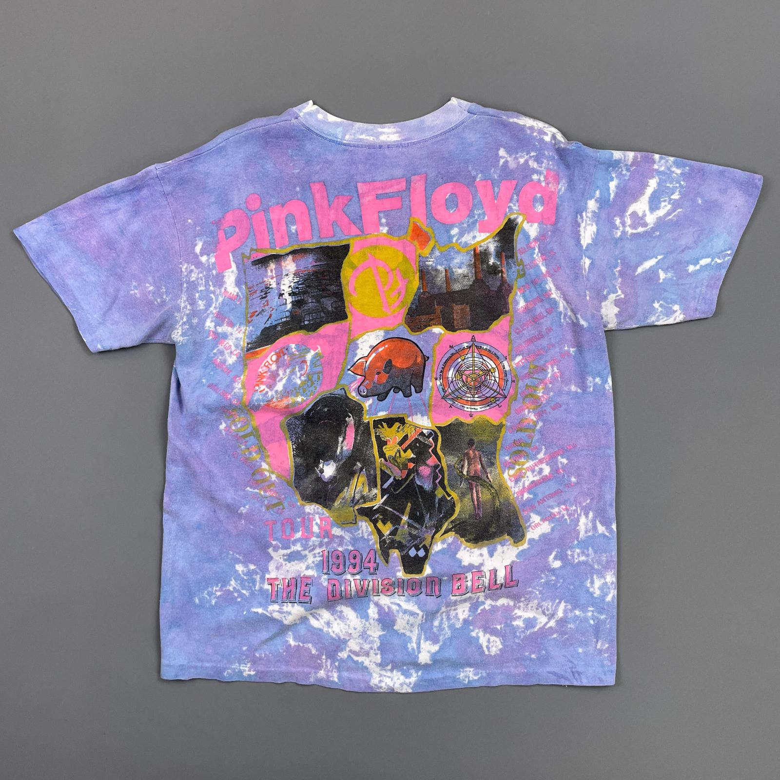 Pink Floyd The Division Bell 1994 North American Tour Tie Dye T