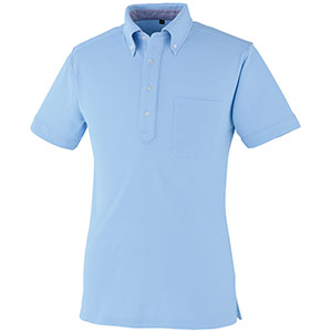 DRY ボタンダウン 半袖ポロシャツ 9020－90 ホワイト SS