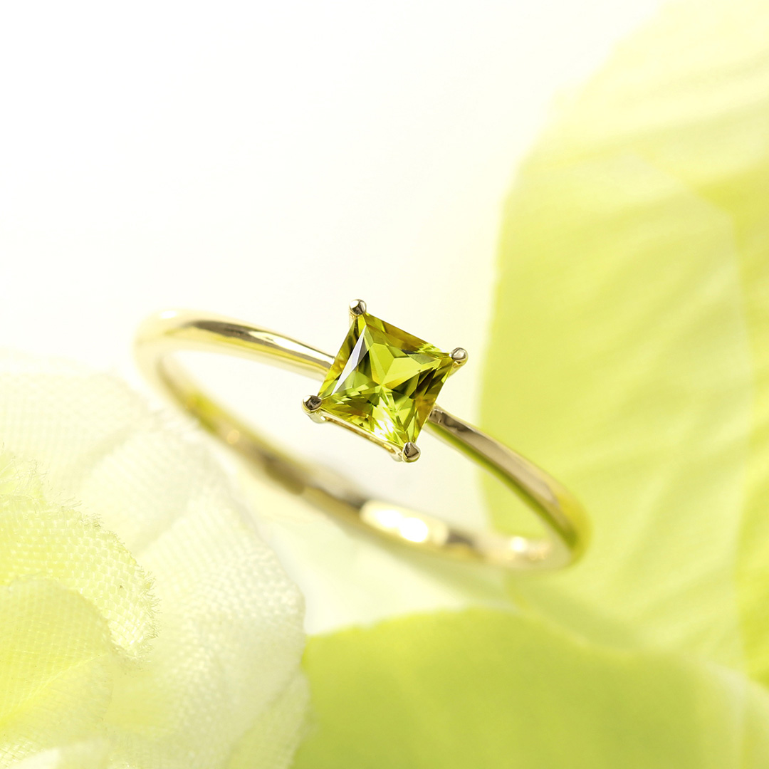 ビズー公式】カナリーイエロートルマリン K18(18金) リング セラム