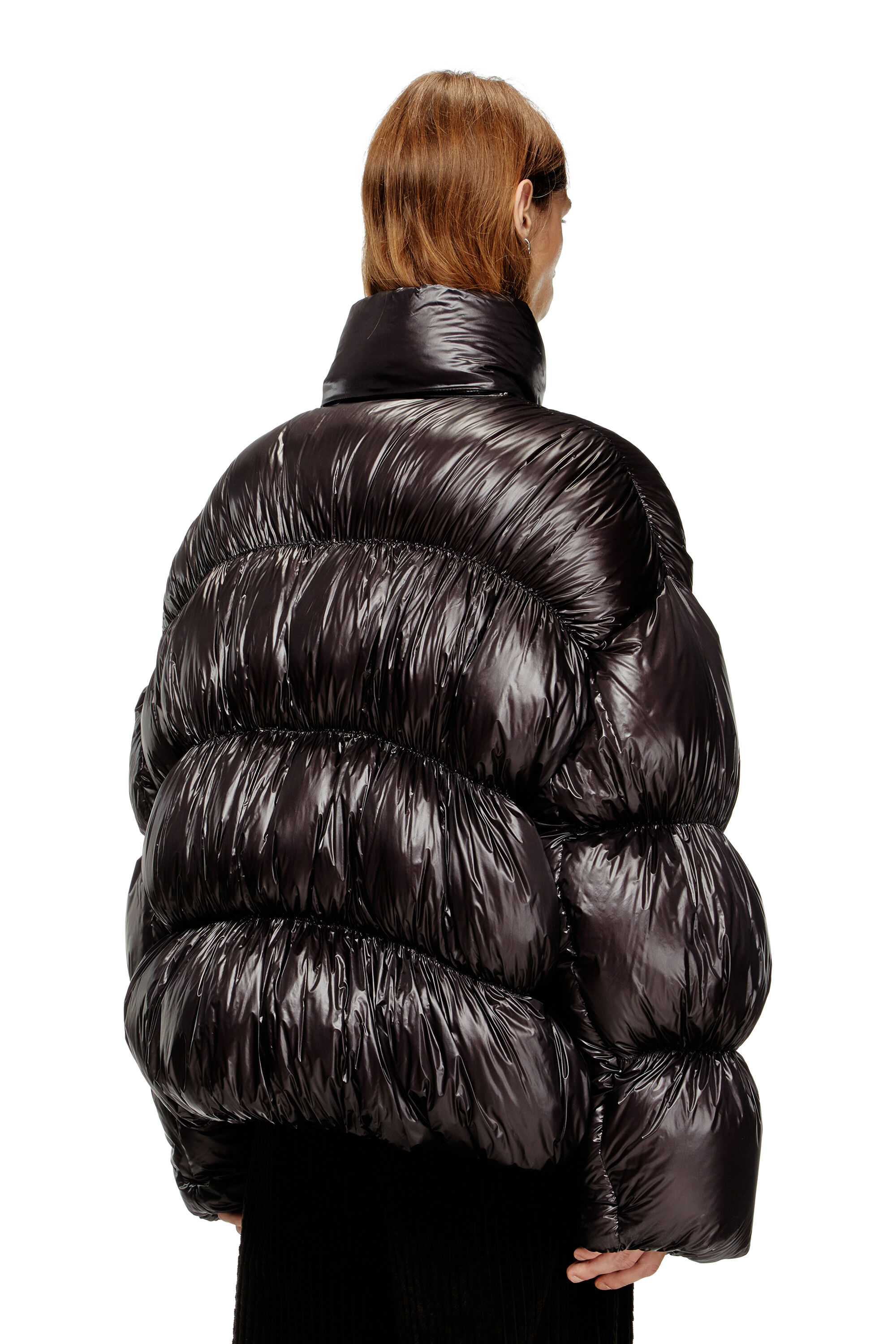 Men's Hooded down jacket with bubble effect | Black | Diesel