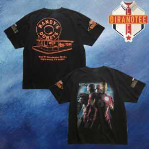 Iron Man 2 X Randy's Donuts X Freak's Store Two Sided Unisex T