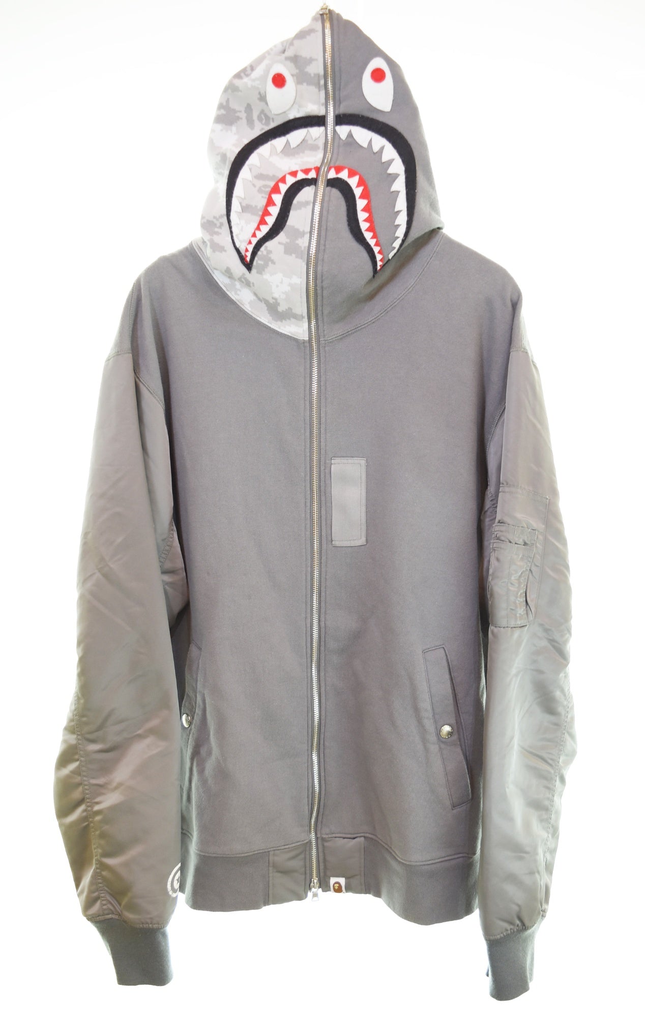 アベイシングエイプ A BATHING APE SHARK FULL ZIP DOUBLE HOODIE