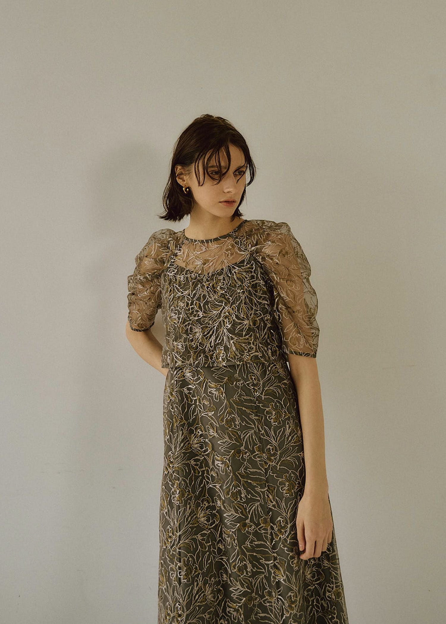 Whole race layered dress｜LE'RURE