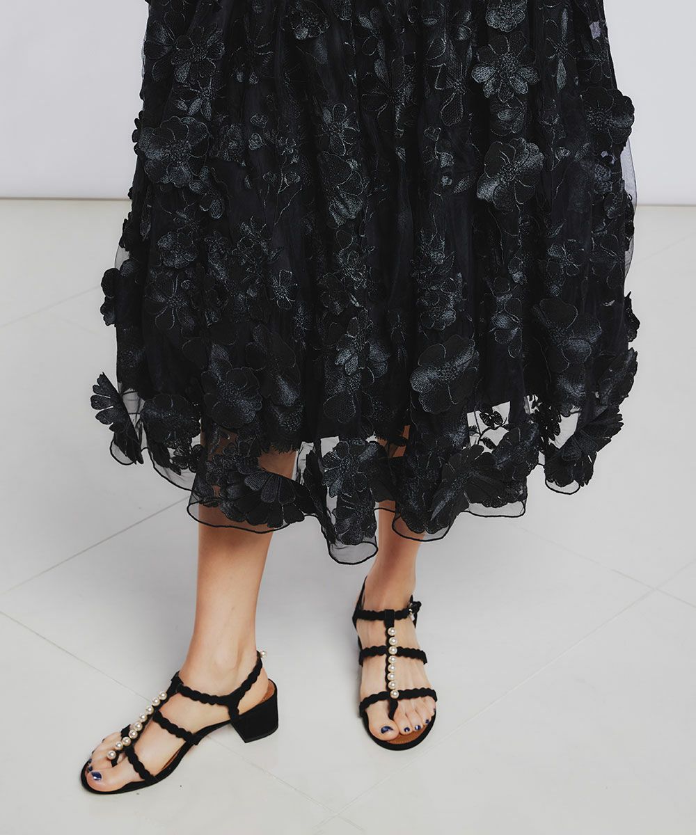 Sov. / フラワーレースボリュームスカート BOTTOMS Night STORE