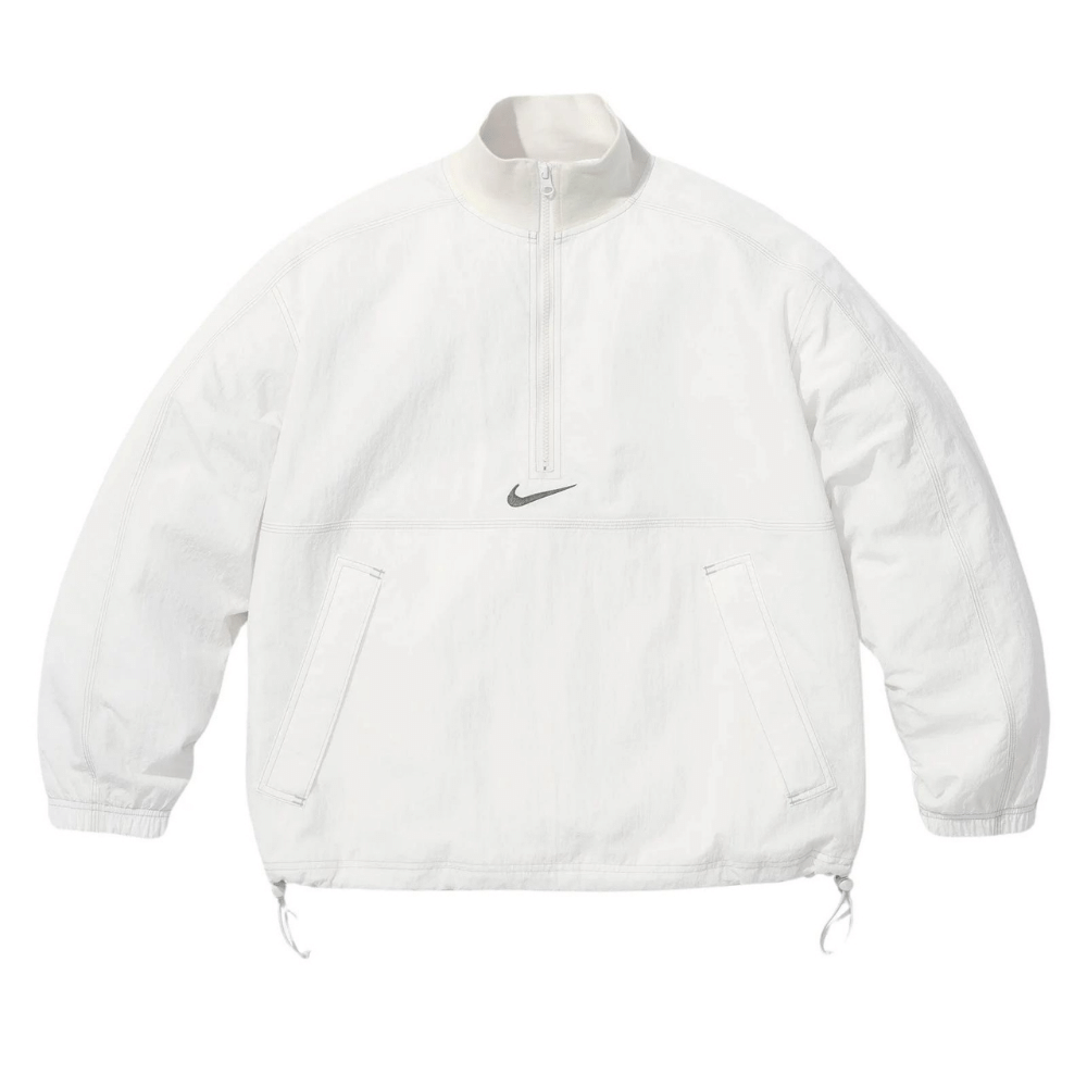 Supreme x Nike Jaqueta Pullover Ripstop White - Droper