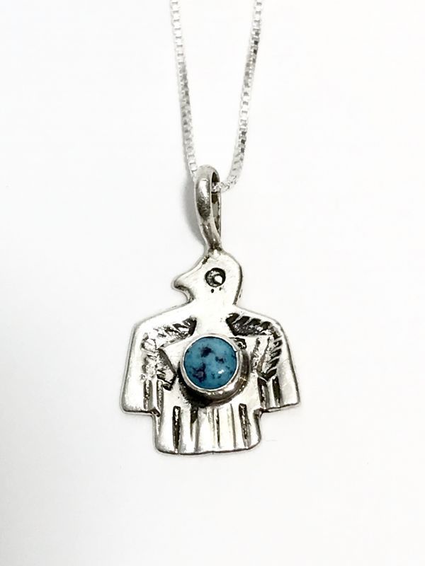 INDIAN JEWELRY NAVAJO族 Pauline Nelson作 サンダーバード ネックレス