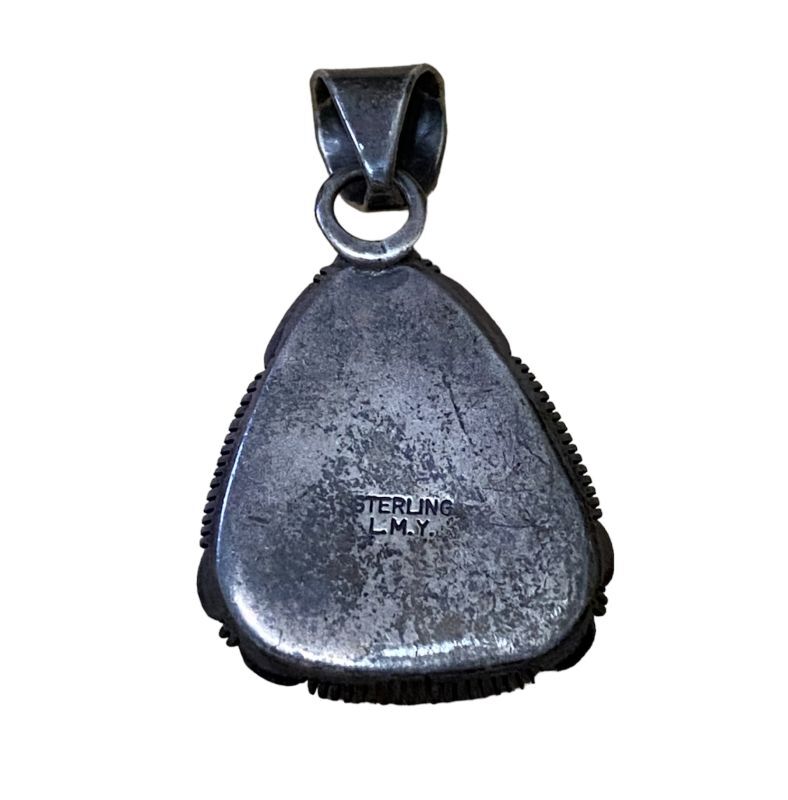 INDIAN JEWELRY NAVAJO族 Larry Moses Yazzie作 ターコイズ ペンダント