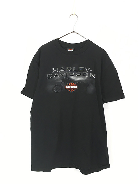 古着 00s HARLEY DAVIDSON バイク シルエット Tシャツ L 古着【30off