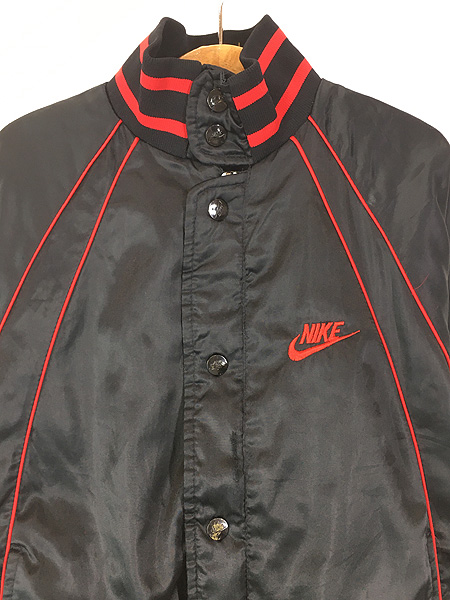 キッズ 古着 80s NIKE 「AIR JORDAN」 比翼 パデット 光沢 サテン