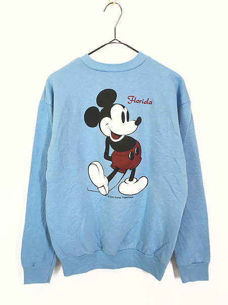 レディース 古着 80s USA製 Disney ミッキー 白足 スウェット