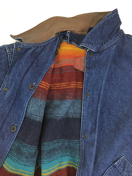 レディース 古着 80s USA製 WoolRich デニム ハンティング ジャケット