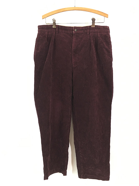 古着 Polo Ralph Lauren 太畝 コーデュロイ タック パンツ テーパード