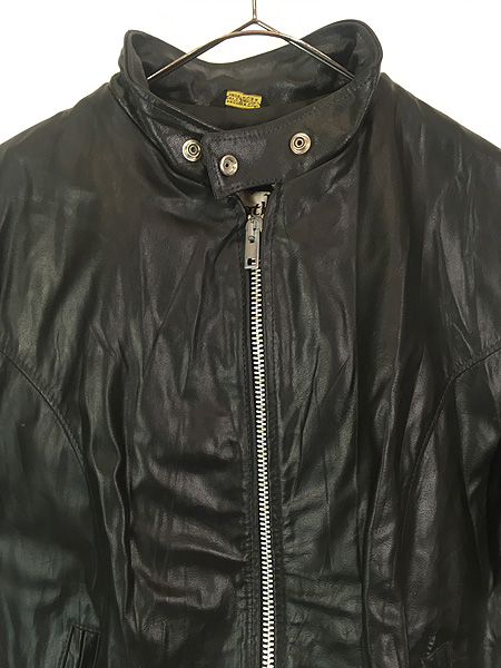 古着 70s USA製 Sears The Leather Shop 本革 レザー シングル