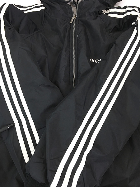 古着 90s adidas ナイロン × スウェット リバーシブル パデット