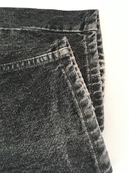 古着 90s USA製 Levi's 505-0259 鬼ヒゲ 先染め ブラック デニム
