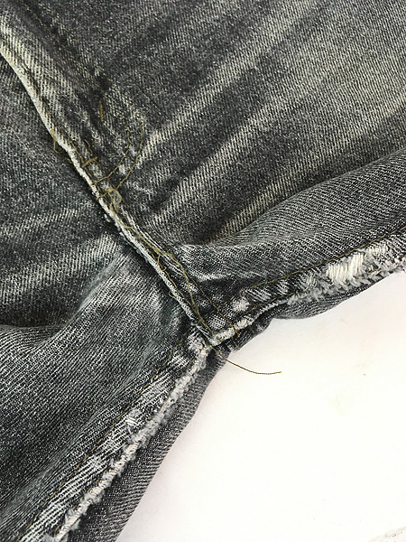 古着 90s USA製 Levi's 505-0259 鬼ヒゲ 先染め ブラック デニム