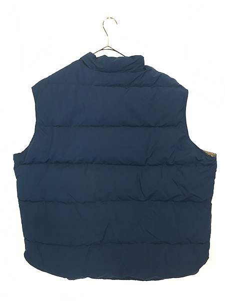古着 80s USA製 WoolRich 60/40クロス シェル ダウン ベスト ネイビー