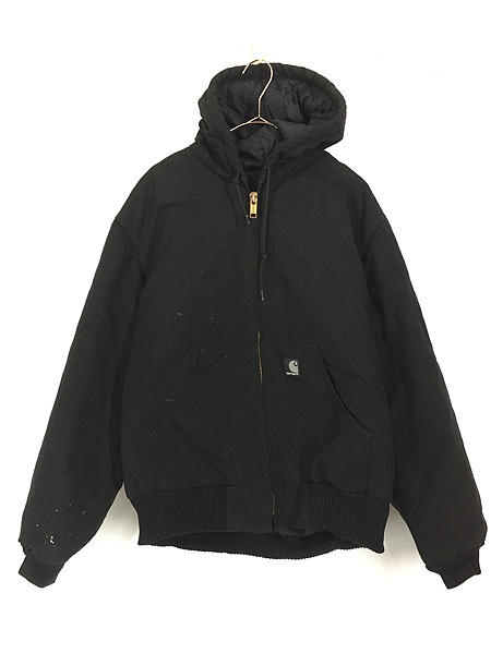 古着 90s Carhartt ブラック ナイロン ダック パデット アクティブ