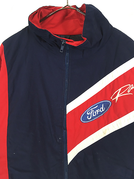 古着 90s USA製 Ford Racing フォード レーシング パデット ナイロン
