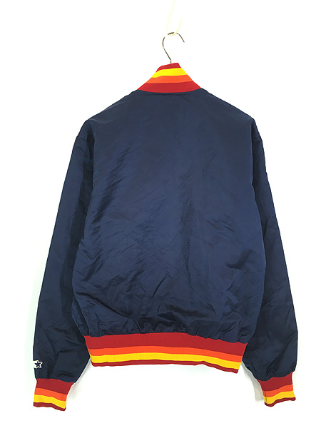 古着 80s USA製 STARTER MLB Houston Astros アストロズ 光沢 サテン