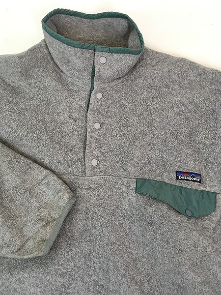 古着 06s Patagonia スナップT シンチラ フリース ジャケット グレー