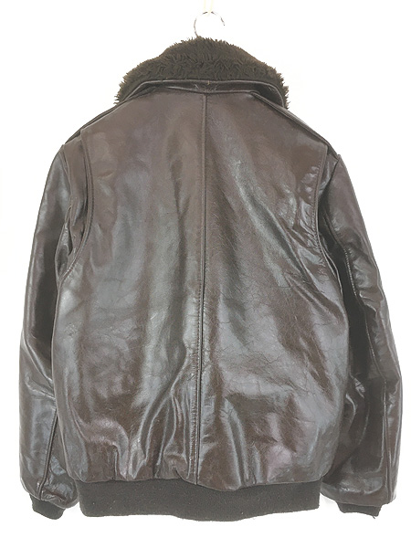 古着 70-80s Excelled G-1タイプ ボア ライナー 本革 レザー フライト