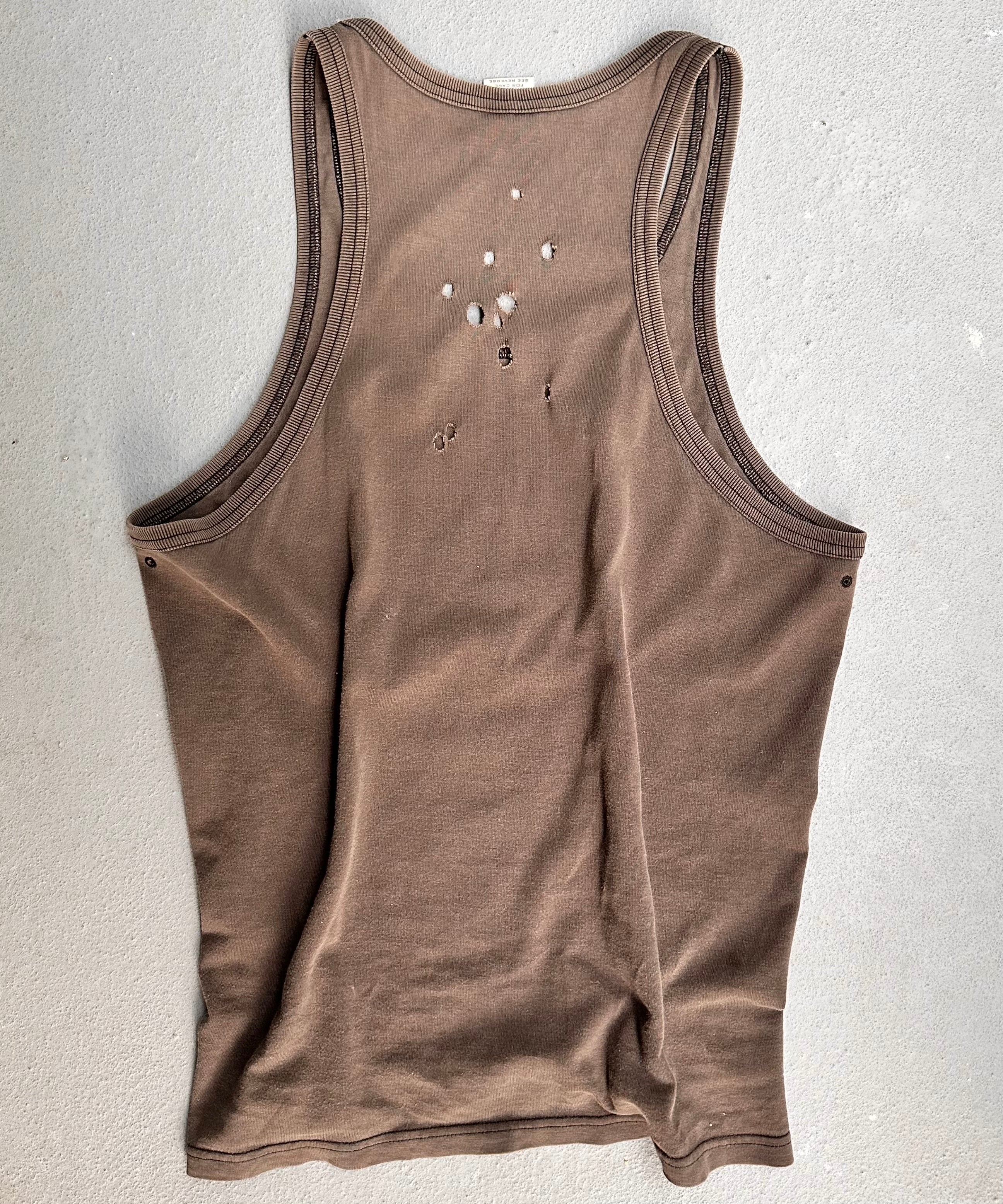Number (N)ine SS01 “Time Migration” 'Knight' Bullet Holes Tank-Top