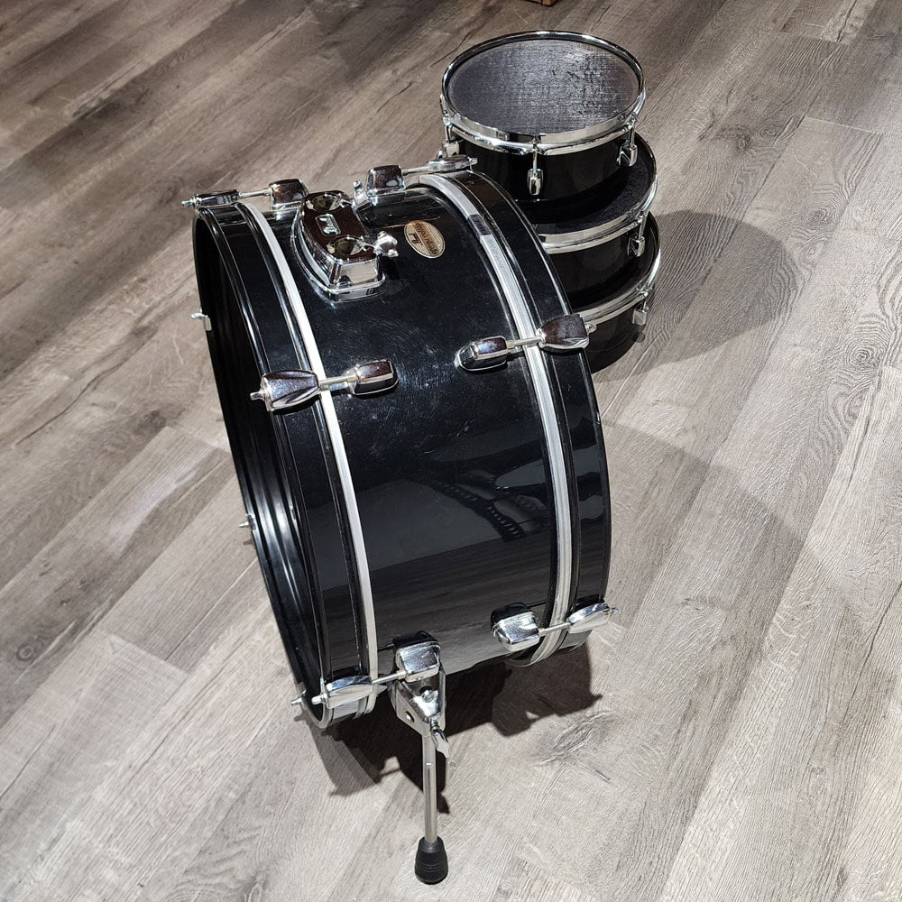 Used Pearl Rhythm Traveler 4pc Drum Set Black