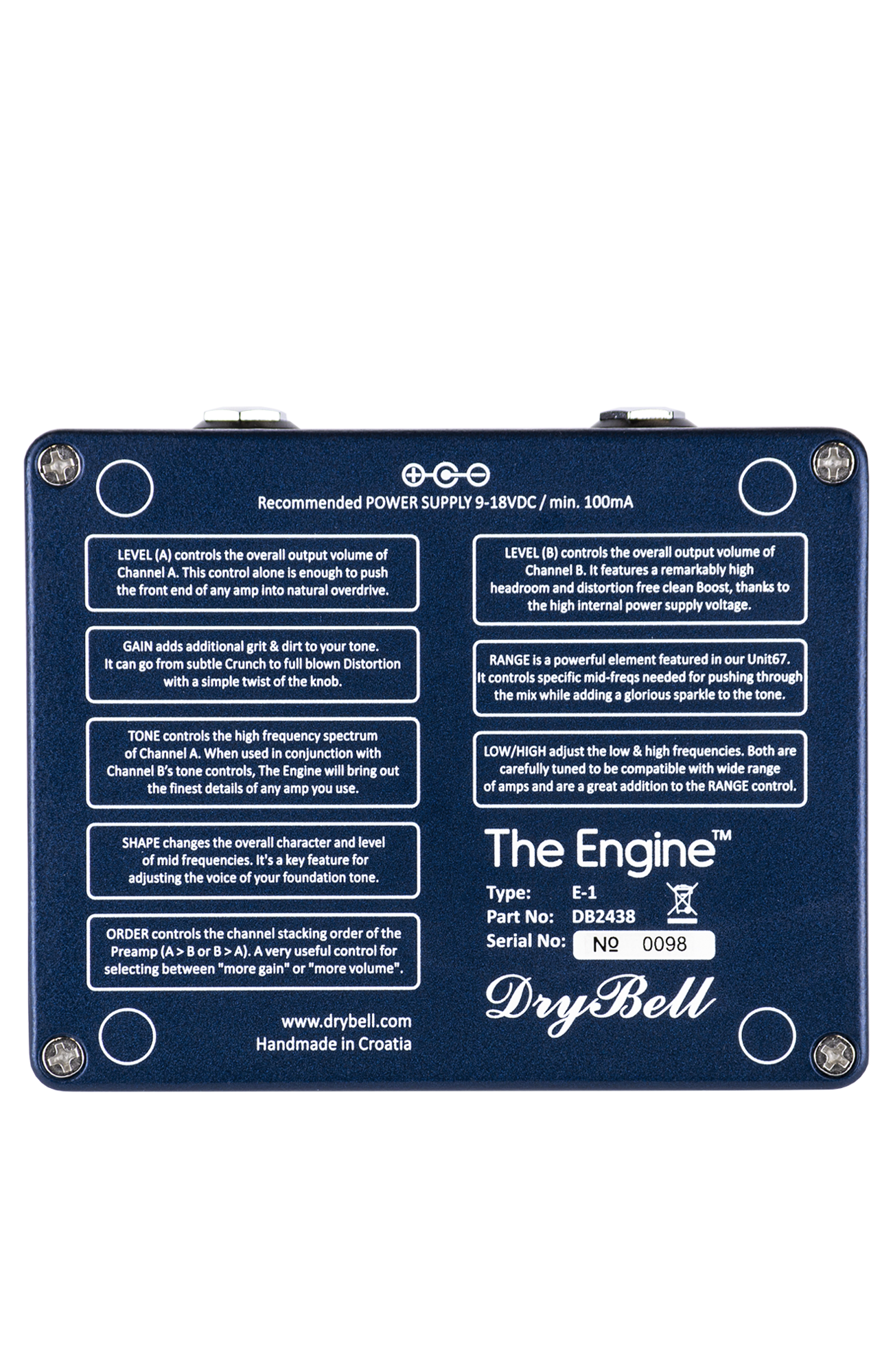 DryBell The Engine: British Amp in A Box + EQ/Boost