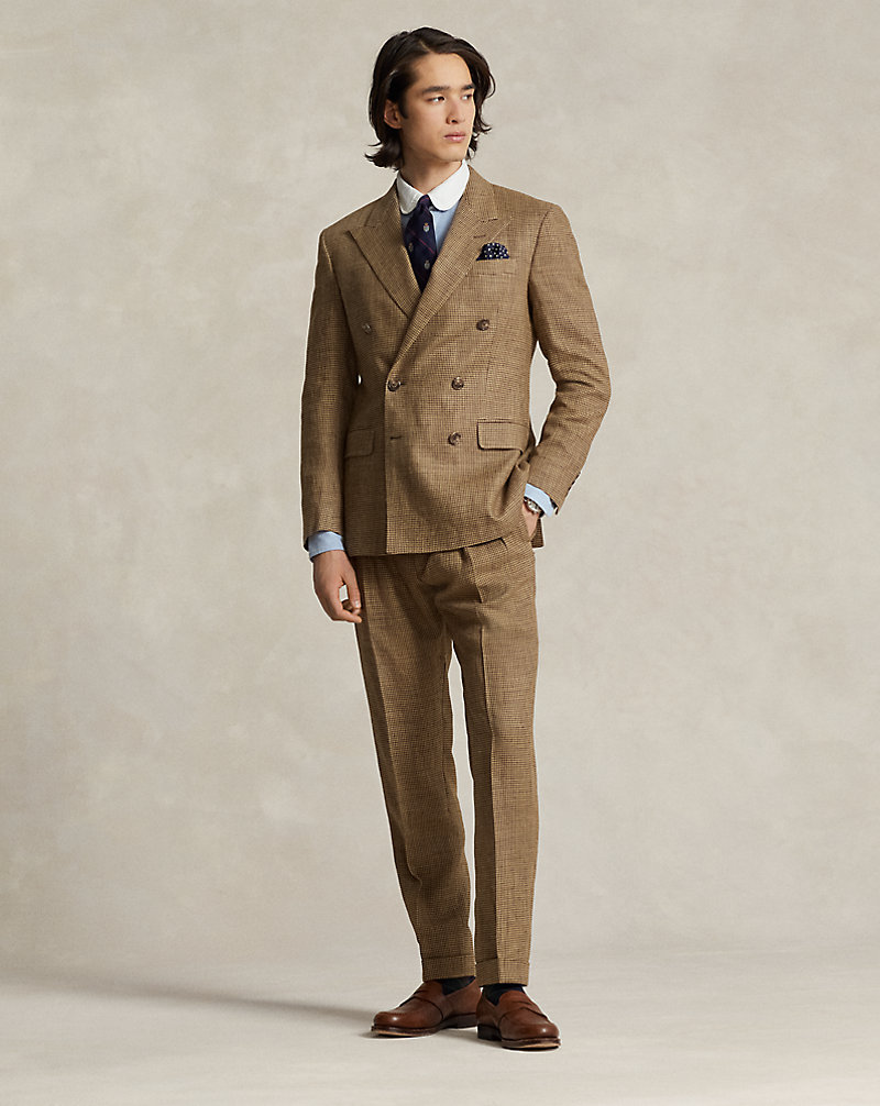Polo Houndstooth Silk-Linen 3-Piece Suit for Men | Ralph Lauren® SA