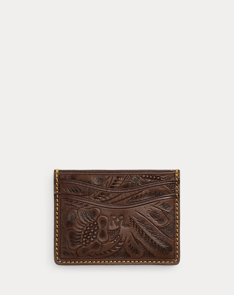 Hand-Tooled Leather Card Case