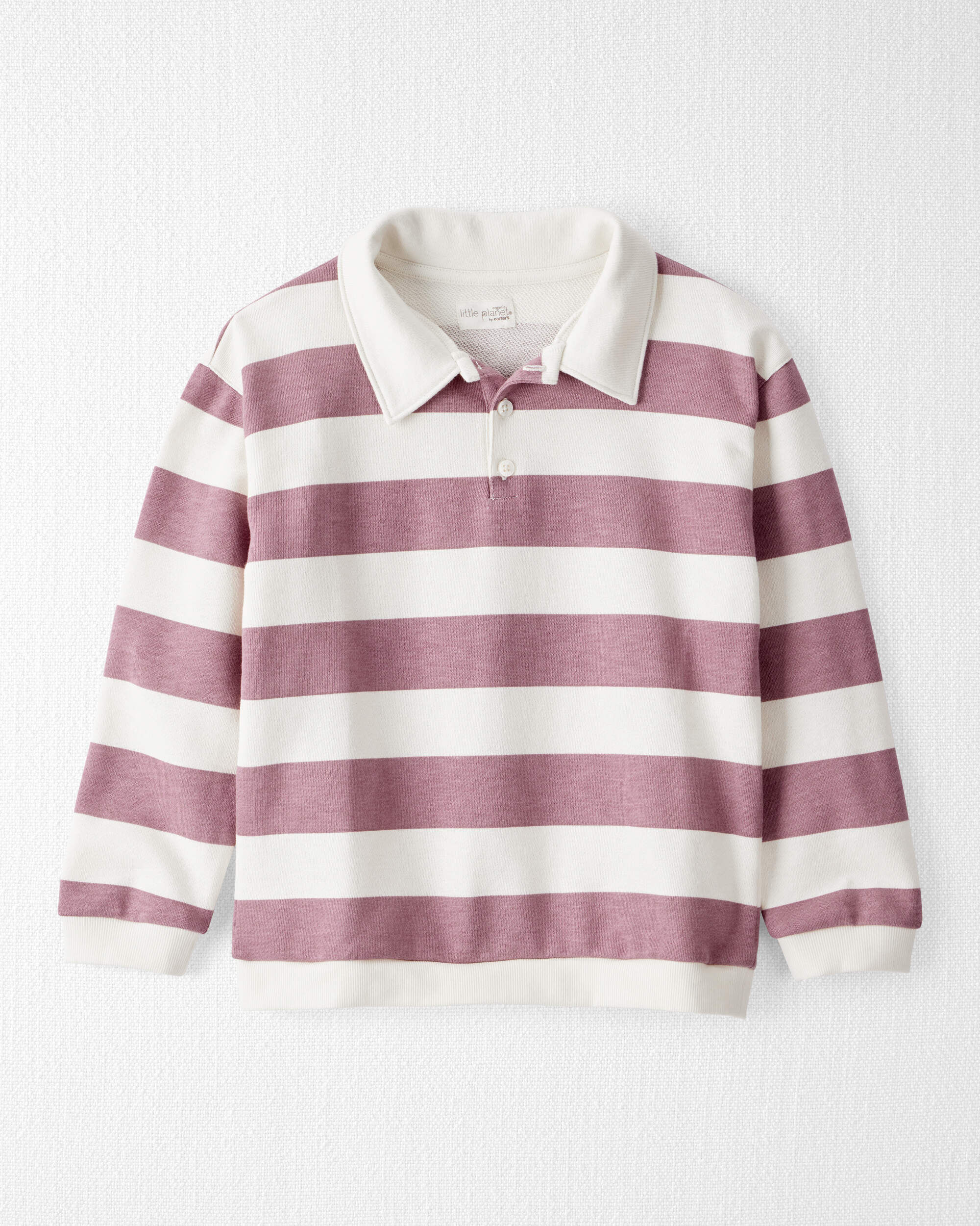 Girls Organic Cotton Henley Top in Stripes - Little Planet | Carter's