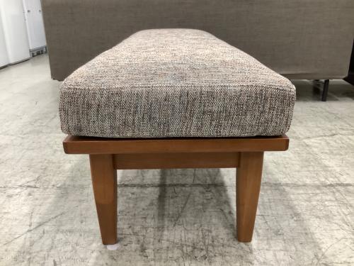 UNICO (ウニコ) ベンチ グレー×ブラウン ファブリック WICK