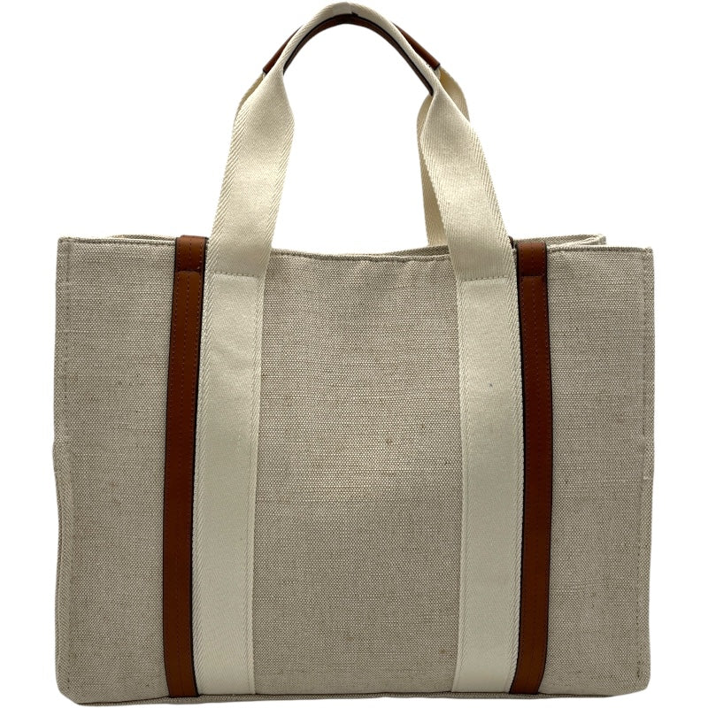 クロエ Chloe ロゴ マザーズバッグ アイボリー キャンバス・レザー