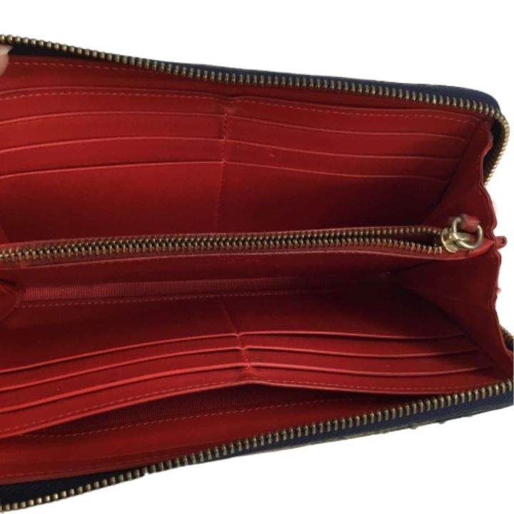 Christian Louboutin クリスチャンルブタン 長財布 ネイビー - 中古