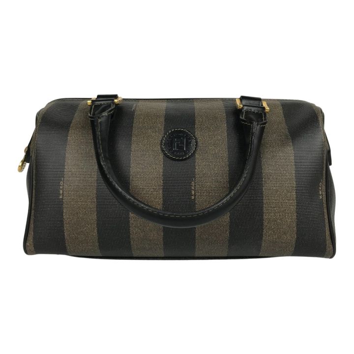 FENDI フェンディ ペカン柄 ミニボストンバッグ ハンドバッグ ブラウン