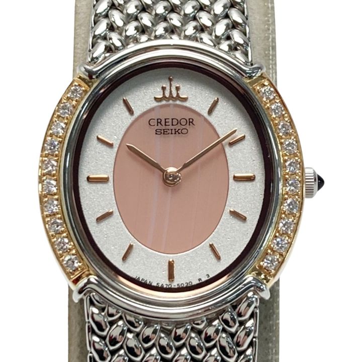SEIKO セイコー クレドール 18KT+SS ダイヤベゼル GSTE986 / 5A70-3000