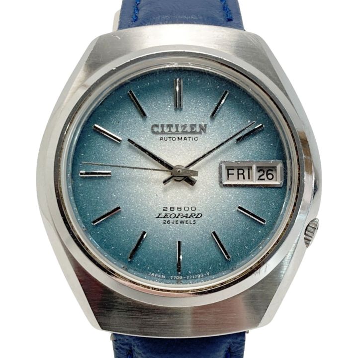 CITIZEN シチズン レオパール デイデイト 26石 4-770935-K ブルー