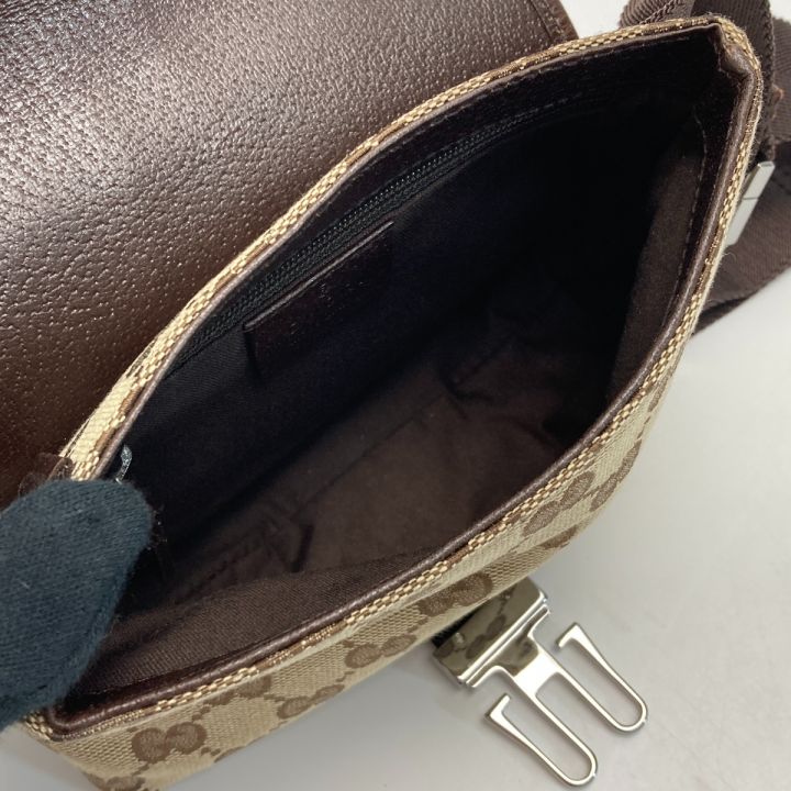 GUCCI グッチ GGキャンバス ボディバッグ 131236 キャンバス×レザー