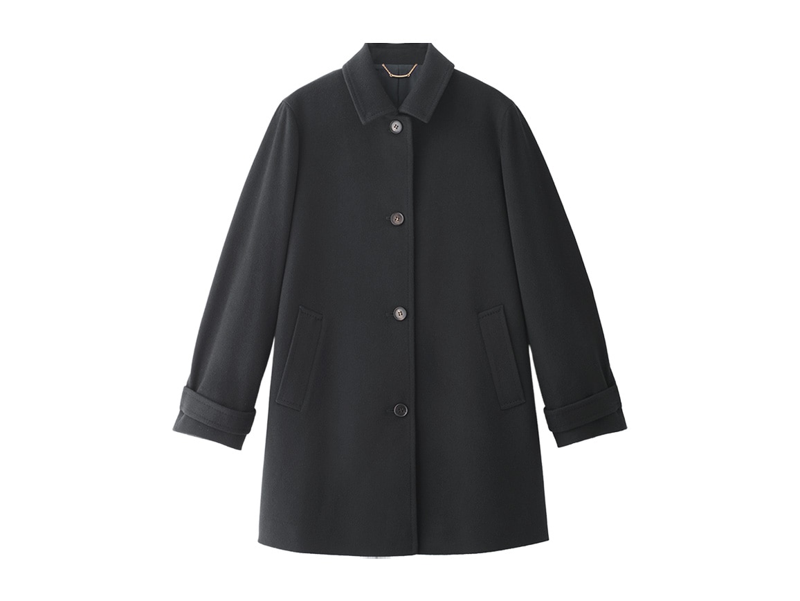 ピュアカシミヤステンカラーコート(02_M 06_ブラック): ｜ カタログ