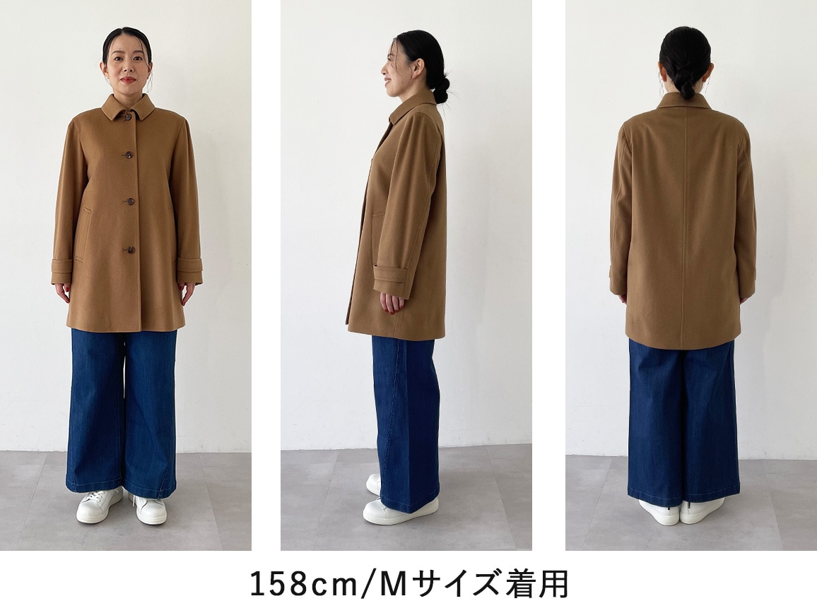 ピュアカシミヤステンカラーコート(02_M 06_ブラック): ｜ カタログ