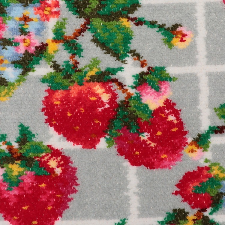 FEILER×JALショッピング] ストロベリーチェック柄 ハンカチ ピンク