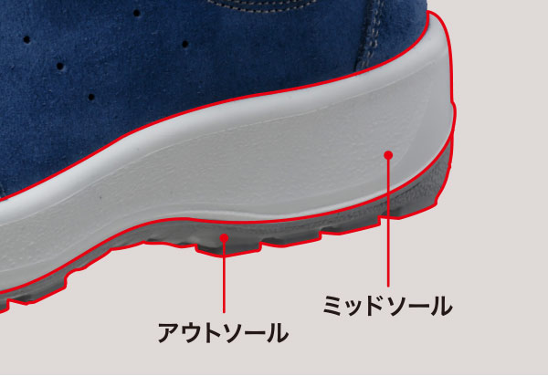 安全靴 MSN395 静電 ネイビー | 【ミドリ安全】公式通販